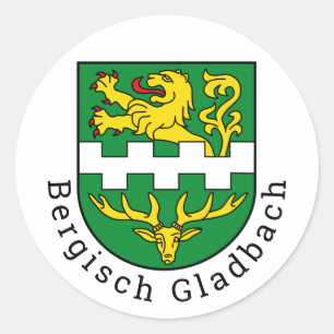 Wappen von Bergisch Gladbach, Deutschland Runder Aufkleber