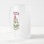 Wappen von Bermuda Mattglas Bierglas (Vorderseite Links)