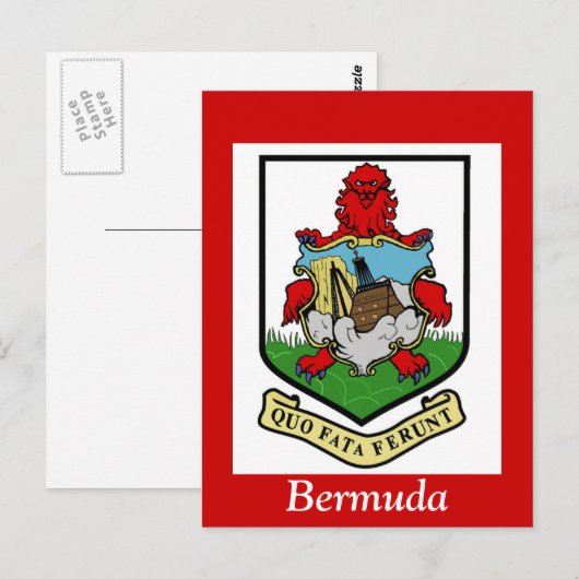 Wappen von Bermuda Postkarte (Vorne/Hinten)