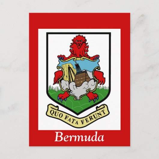 Wappen von Bermuda Postkarte (Vorderseite)
