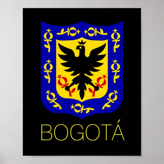 Wappen von Bogotá, Kolumbien Poster (Vorne)