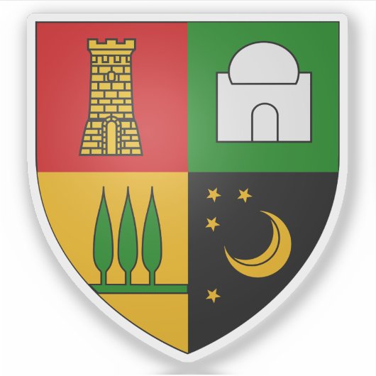 Wappen von Bouzareah oder Bouzaréah, Algerien Aufkleber (Vorderseite)