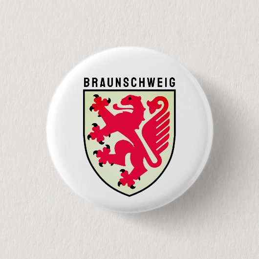 Wappen von Braunschweig, Deutschland Button (Vorderseite)