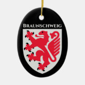 Wappen von Braunschweig, Deutschland Keramik Ornament (Vorne)