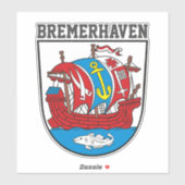 Wappen von Bremerhaven, Deutschland Aufkleber (Blatt)