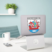 Wappen von Bremerhaven, Deutschland Aufkleber (Laptop auf Schreibtisch)