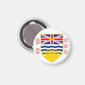 Wappen von British Columbia - CND Magnet (Vorderseite/Rückseite)