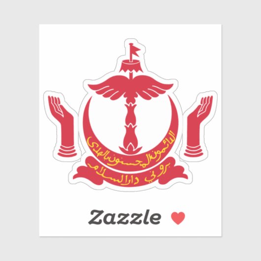 Wappen von Brunei Aufkleber (Blatt)