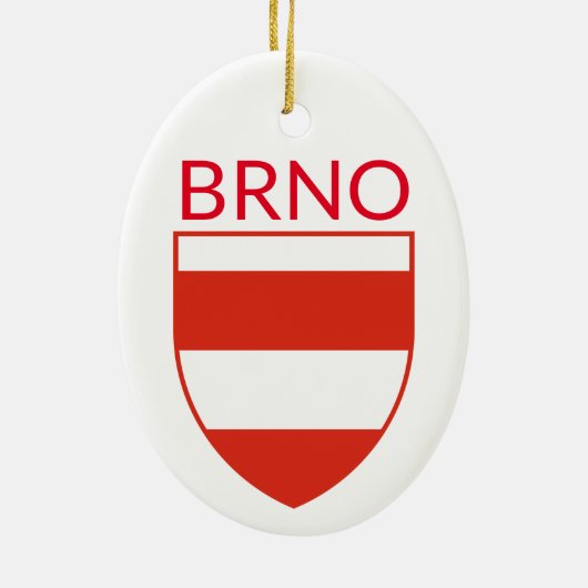 Wappen von Brünn - TSCHECHIEN Keramik Ornament (Hinten)