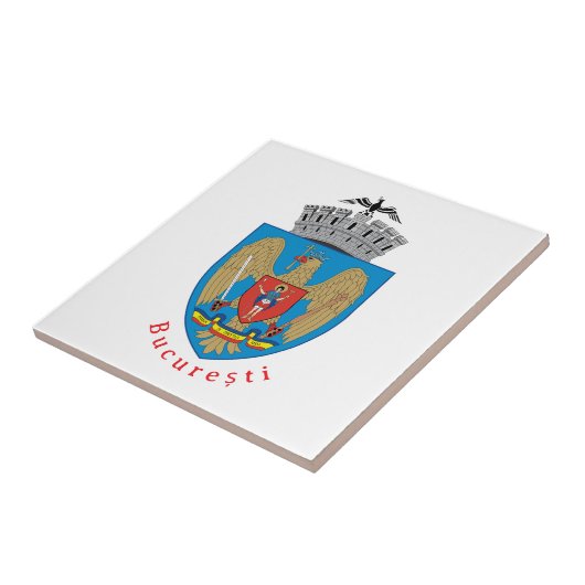 Wappen von Bukarest, Rumänien Fliese (Seite)