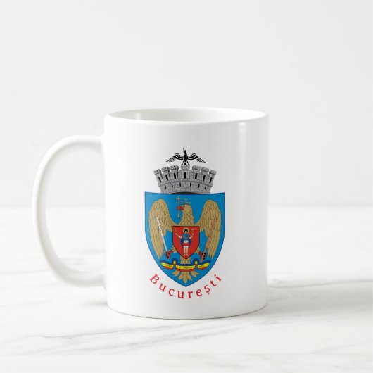 Wappen von Bukarest, Rumänien Kaffeetasse (Links)