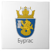Wappen von Burgas, Bulgarien Fliese (Vorderseite)