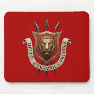 Wappen von Burundi Landesflagge Symbol Emblem Löwe Mousepad