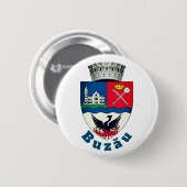 Wappen von Buzău, Rumänien Button (Vorne & Hinten)