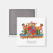 Wappen von Cagliari, Sardinien Button Magnet (Vorderseite/Rückseite)