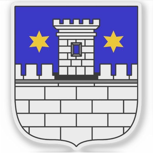 Wappen von Cakovec, Kroatien Aufkleber (Vorderseite)