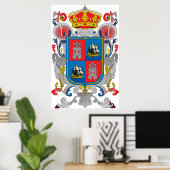Wappen von Campeche Mexico Offizielles Symbol Poster (Heimbüro)