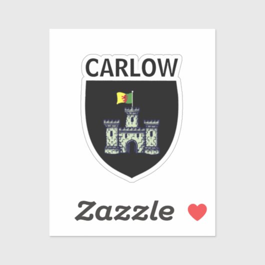 Wappen von Carlow (Stadt), Republik Irland Aufkleber (Blatt)