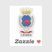 Wappen von Catania, Sizilien Aufkleber (Blatt)