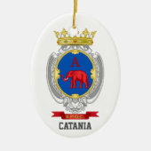 Wappen von Catania, Sizilien Keramik Ornament (Vorne)