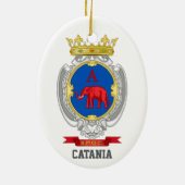 Wappen von Catania, Sizilien Keramik Ornament (Hinten)