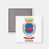 Wappen von Catania, Sizilien Magnet (Vorderseite/Rückseite)
