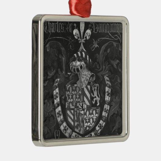 Wappen von Charles de der Burgund Silbernes Ornament (Rechts)