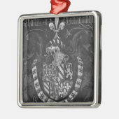 Wappen von Charles de der Burgund Silbernes Ornament (Links)