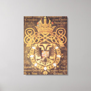 Wappen von Charles V des 23. Kapitels Leinwanddruck