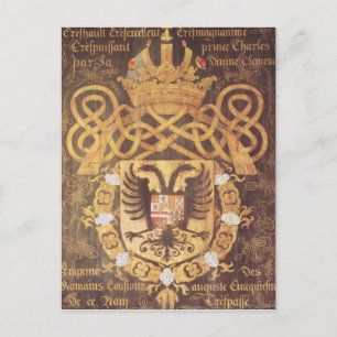 Wappen von Charles V des 23. Kapitels Postkarte