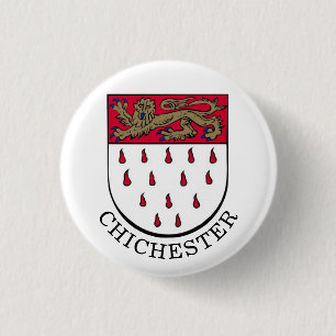Wappen von Chichester, West Sussex (England) Button
