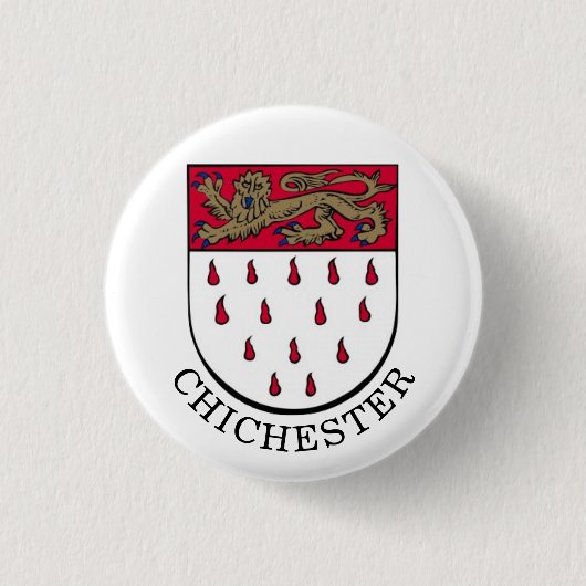 Wappen von Chichester, West Sussex (England) Button (Vorderseite)
