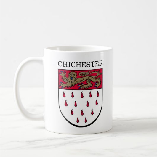 Wappen von Chichester, West Sussex (England) Kaffeetasse (Links)