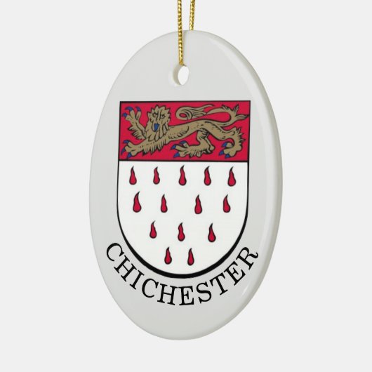 Wappen von Chichester, West Sussex (England) Keramik Ornament (Links)