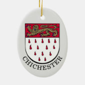 Wappen von Chichester, West Sussex (England) Keramik Ornament (Hinten)
