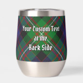 Wappen von Clan MacDonell of Glengarry über Tartan (Rückseite)