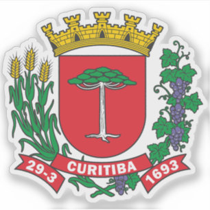 Wappen von Curitiba, Brasilien Aufkleber