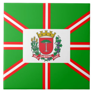 Wappen von Curitiba, Brasilien Fliese