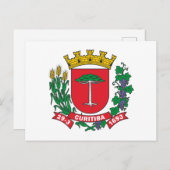 Wappen von Curitiba, Brasilien Postkarte (Vorne/Hinten)