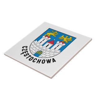Wappen von Częstochowa, Polen Fliese