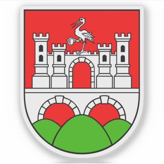 Wappen von Daruvar, Kroatien Aufkleber (Vorderseite)