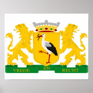 Wappen von Den Haag, Niederlande. Poster
