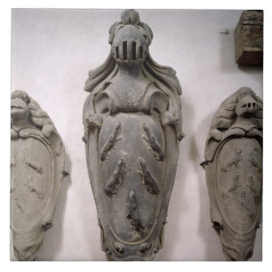 Wappen von der Vecchietti Familie (Stein) Fliese