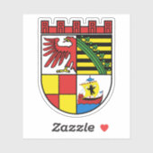 Wappen von Dessau-Roßlau, Deutschland Aufkleber (Blatt)