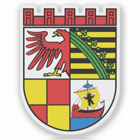 Wappen von Dessau-Roßlau, Deutschland Aufkleber (Vorderseite)