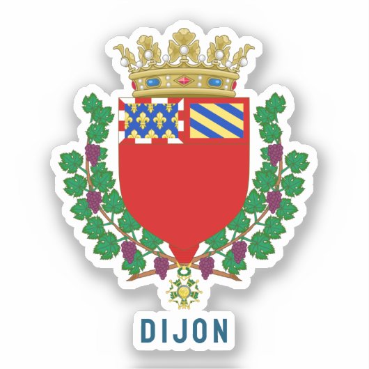 Wappen von Dijon, Frankreich Aufkleber (Vorderseite)