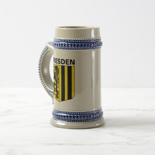 Wappen von Dresden, Deutschland Bierglas (Vorderseite Links)
