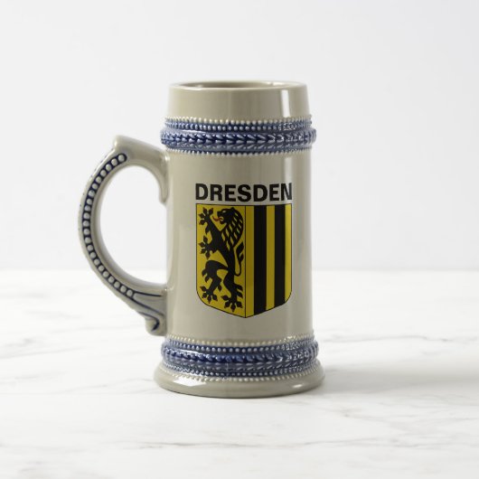 Wappen von Dresden, Deutschland Bierglas (Links)