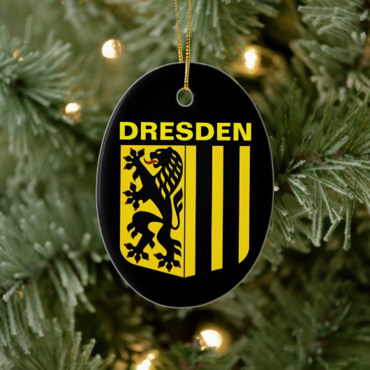 Wappen von Dresden, Deutschland Keramik Ornament (Baum)
