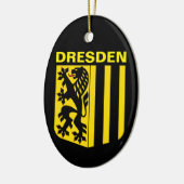 Wappen von Dresden, Deutschland Keramik Ornament (Links)